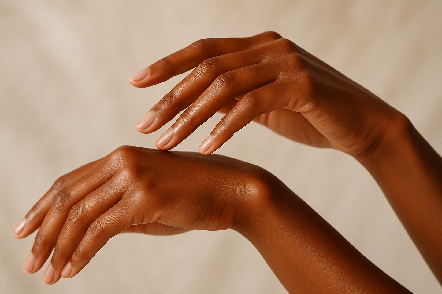 dark, soft hands for lotions