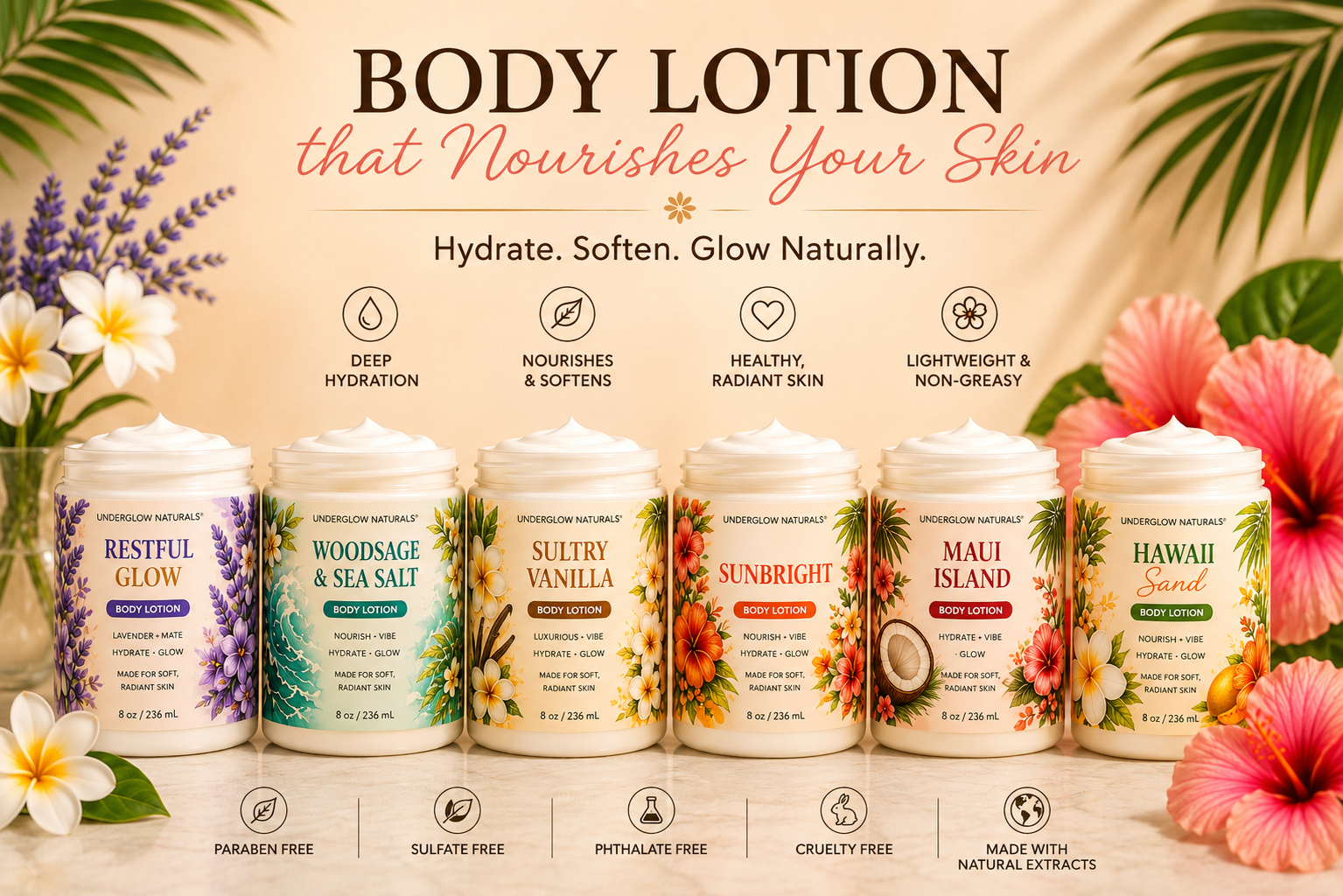 UGN Restful Glow Body Lotion 